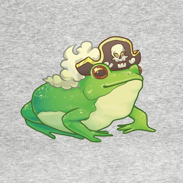 Captain Frogbert - Green frog pirate design by sheehanstudios